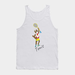 cat tennis player Tank Top